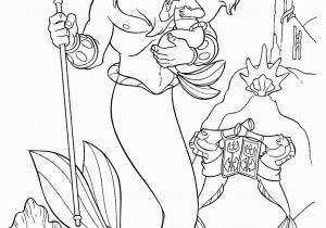 Coloring Pages Disney Princess Ariel King Triton and Little Ariel Coloring Page