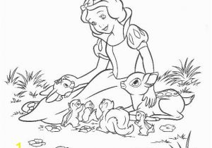 Coloring Pages Disney Snow White Snow and Animal Friends