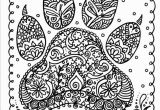 Coloring Pages for Adults to Print Free Instant Download Dog Paw Print You Be the Artist Dog Lover Animal