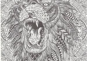 Coloring Pages for Adults Zentangle Lion Abstract Doodle Zentangle Coloring Pages Colouring