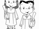 Coloring Pages for College Students Graduation Cap and Gown