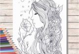 Coloring Pages for Copic Markers Printed Coloring Pages for Adults or Kids Fairy Mermaid