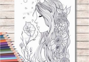 Coloring Pages for Copic Markers Printed Coloring Pages for Adults or Kids Fairy Mermaid