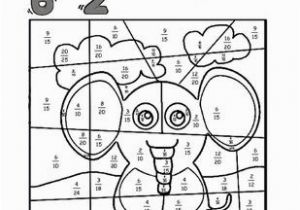 Coloring Pages for Fifth Graders Color by Fractions Elephant From Kaylee S Education