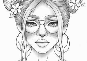 Coloring Pages for Girls Pdf Adult Coloring Page Girl Portrait and Clothes Colouring