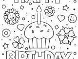 Coloring Pages for Happy Birthday Coloring Page Vector Illustration Stock Vector