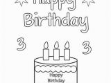 Coloring Pages for Happy Birthday Happy 3rd Birthday Coloring Page with Images