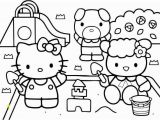 Coloring Pages for Hello Kitty and Her Friends Hello Kitty at the Playground Coloring Page Dengan Gambar