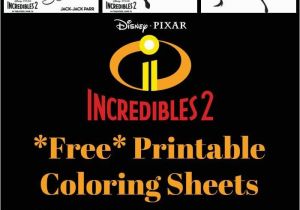 Coloring Pages for Incredibles 2 Free Printable Incredibles 2 Crafts Activity Sheets and