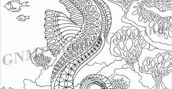 Coloring Pages for Intermediate Students Seahorse Pdf Zentangle Coloring Page therapy Coloring