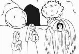 Coloring Pages for Jesus Resurrection Women Encounter An Angel at Jesus tomb Coloring Page with