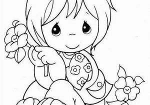 Coloring Pages for Little Girls Little Girl Holding A Flower Con Imágenes