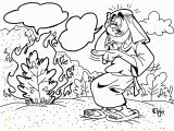 Coloring Pages for Moses and the Burning Bush 95 Best for Church Images