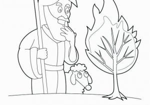 Coloring Pages for Moses and the Burning Bush Moses Burningbush Coloring Page Moses and the Burning Bush