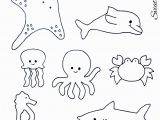 Coloring Pages for Ocean Animals Ocean Animals Sea Animals Template with Images