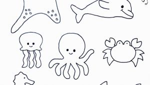 Coloring Pages for Ocean Animals Ocean Animals Sea Animals Template with Images