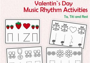 Coloring Pages for Quarter Notes Color Trace Clap Valentine S Day Music Rhythm Activities