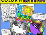 Coloring Pages for Quarter Notes Distance Learning Spring Music Color by Code Worksheet Note