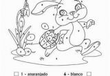 Coloring Pages for Spanish Class Spanish Easter Spanish Colors Color by Number Easter Bunny