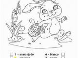 Coloring Pages for Spanish Class Spanish Easter Spanish Colors Color by Number Easter Bunny