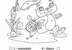 Coloring Pages for Spanish Class Spanish Easter Spanish Colors Color by Number Easter Bunny