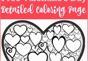Coloring Pages for Valentines Day Cards Free Valentines Day Colouring Page for Adults with Images
