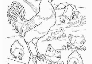 Coloring Pages Free Printable Rooster Rooster Crowed the Fence In Farm Life Coloring Pages