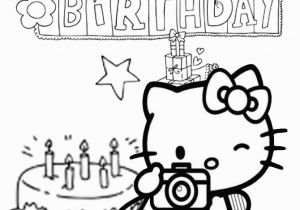 Coloring Pages Hello Kitty Birthday Free Hello Kitty Coloring Pages Happy Birthday Download