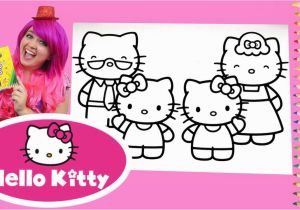 Coloring Pages Hello Kitty Youtube Coloring Hello Kitty Mimmy & Family Coloring Book Page Colored Pencil