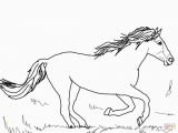 Coloring Pages Horses Running Running Mustang Coloring Page