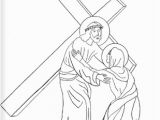 Coloring Pages Jesus Died On the Cross Coloring Page for the Fourth Station Of the Cross Jesus Meets His