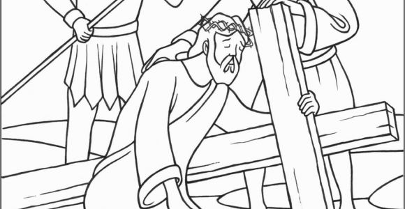 Coloring Pages Jesus Died On the Cross Stations Of the Cross Coloring Pages 7 Jesus Falls the Second Time