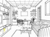 Coloring Pages Living Room Living Room with A Luminous Ball Coloring Page