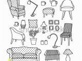 Coloring Pages Living Room Vector Illustration Of the Furniture Of Living Room Hand