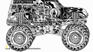 Coloring Pages Monster Trucks Grave Digger Truck Coloring Pages for Preschoolers Grave Digger Coloring Pages