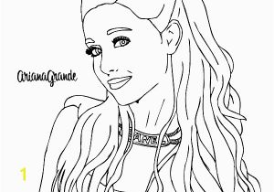 Coloring Pages Of Ariana Grande Colored Page Ariana Grande with Necklace Painted by User Not Registered