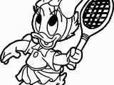 Coloring Pages Of Baby Daisy Cool Baby Daisy Duck Playing Badminton Coloring Page