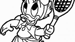 Coloring Pages Of Baby Daisy Cool Baby Daisy Duck Playing Badminton Coloring Page