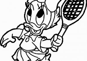 Coloring Pages Of Baby Daisy Cool Baby Daisy Duck Playing Badminton Coloring Page