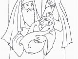 Coloring Pages Of Baby Jesus Printable Simeon Anna and Baby Jesus Luke 2