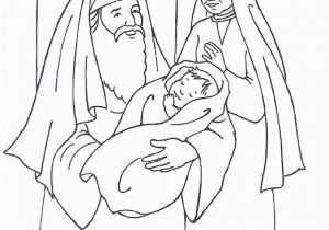 Coloring Pages Of Baby Jesus Printable Simeon Anna and Baby Jesus Luke 2