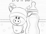 Coloring Pages Of Baby Pigs Free Instant Download Cute It is A Boy Piggy Coloring Pages