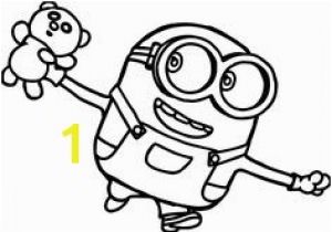Coloring Pages Of Bob the Minion How to Draw Bob the Minion with A Teddy Bear From the Minions Movie