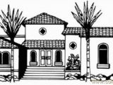Coloring Pages Of Building Beautiful Cottage Coloring Page
