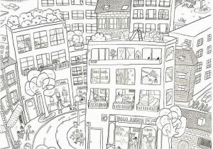Coloring Pages Of Building City Coloring Pages High Resolution Free for Kids Throughout