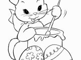 Coloring Pages Of Bunnies Printable Look This Cute Bunny is Coloring Easter Eggs they are