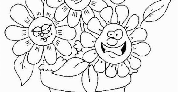 Coloring Pages Of Cartoon Flowers Flower Coloring Pages