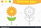 Coloring Pages Of Cartoon Flowers Flower In Cartoon Style Coloring Page Spring Education