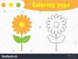 Coloring Pages Of Cartoon Flowers Flower In Cartoon Style Coloring Page Spring Education