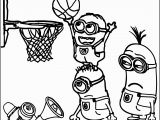 Coloring Pages Of College Football Teams Minion Playing Basketball Coloring Pages